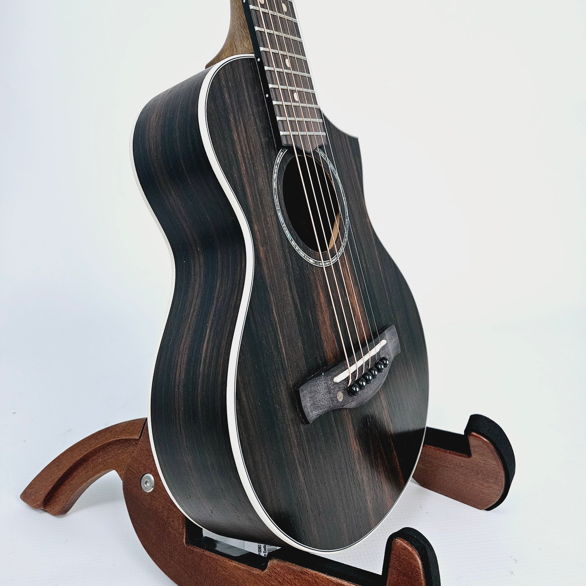 Ibanez Exotic Wood Piccolo Guitar - Dark Brown EWP13DBO Left Side