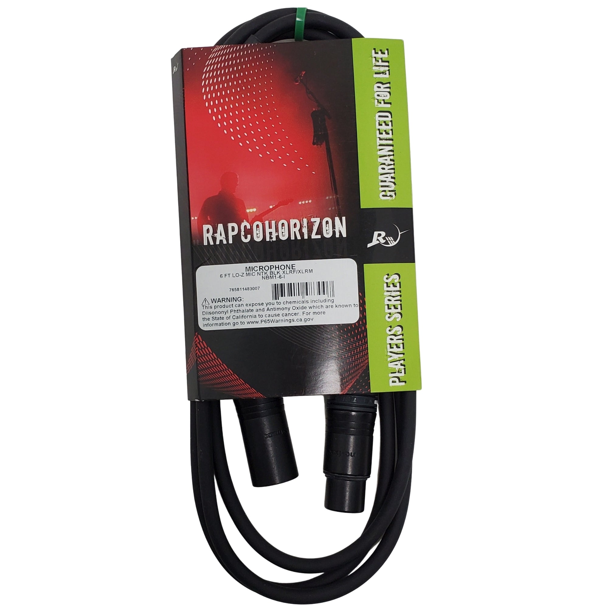 RapcoHorizon NBM1-10 10ft Lo-Z Mic Cable- Black Neutrik Connectors XLRF/XLRM  -NBM1-10