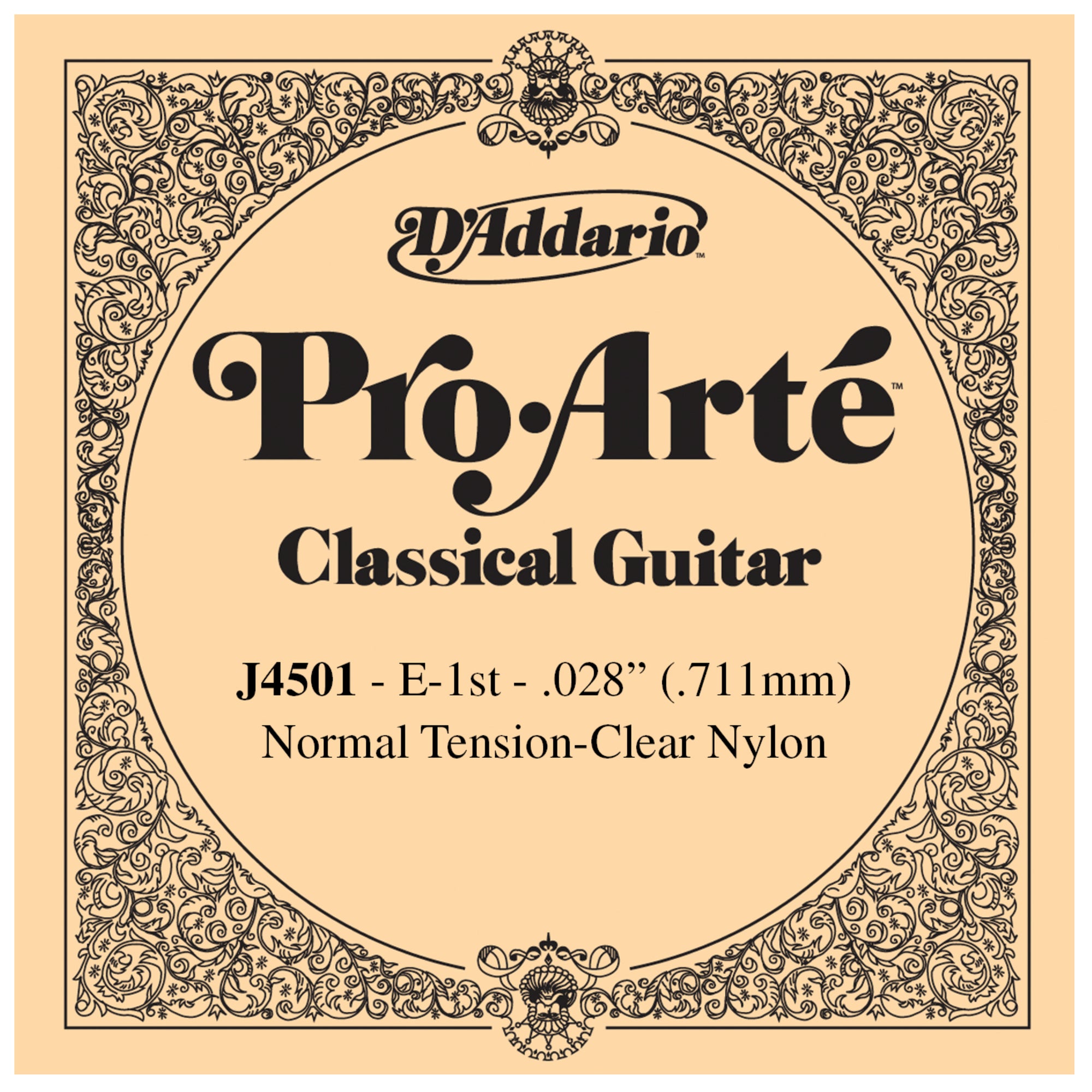 D'Addario J4501 Pro Arte 1st Nylon Single Guitar String .028 J4501