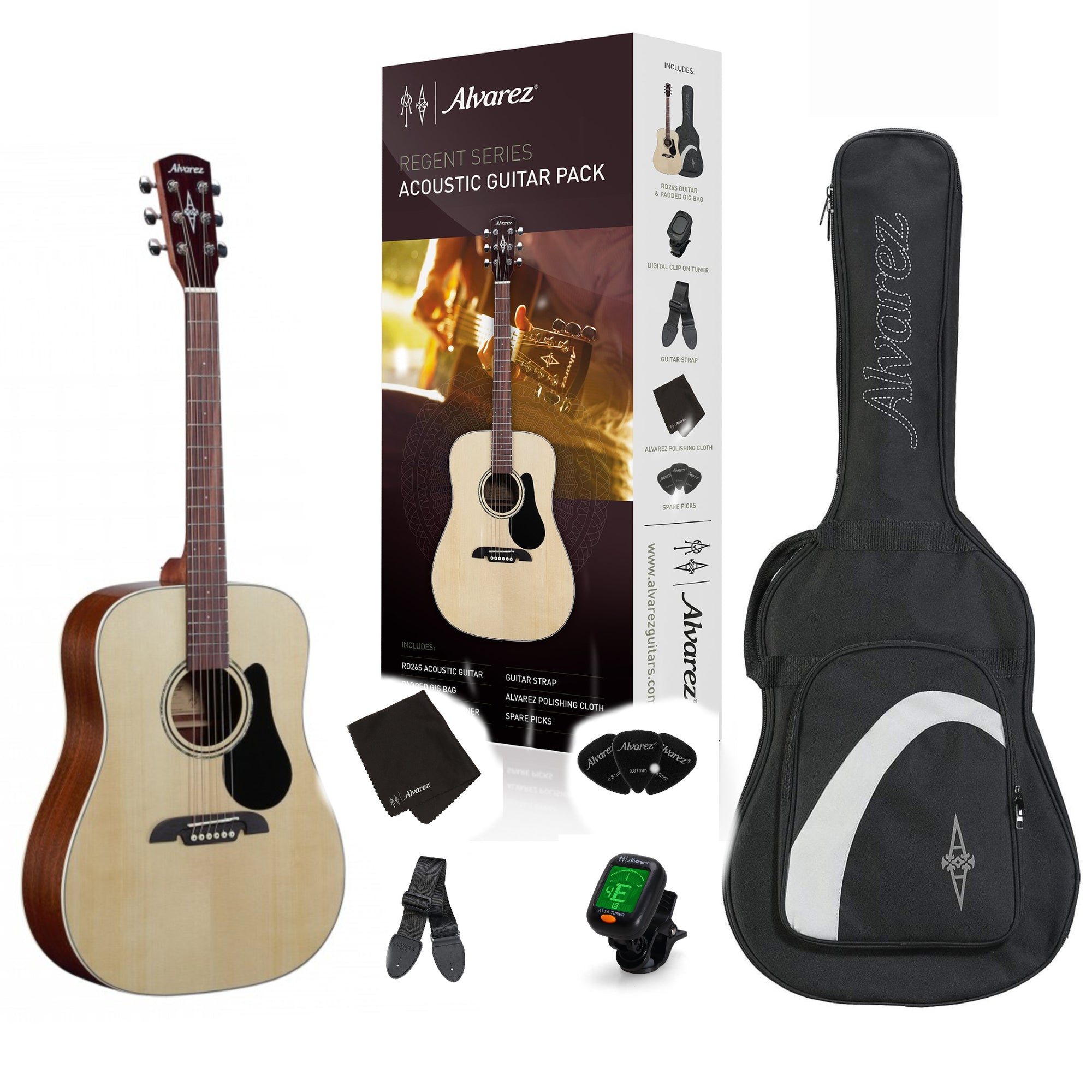 Alvarez RD26S-AGP Acoustic Guitar Pack - Natural