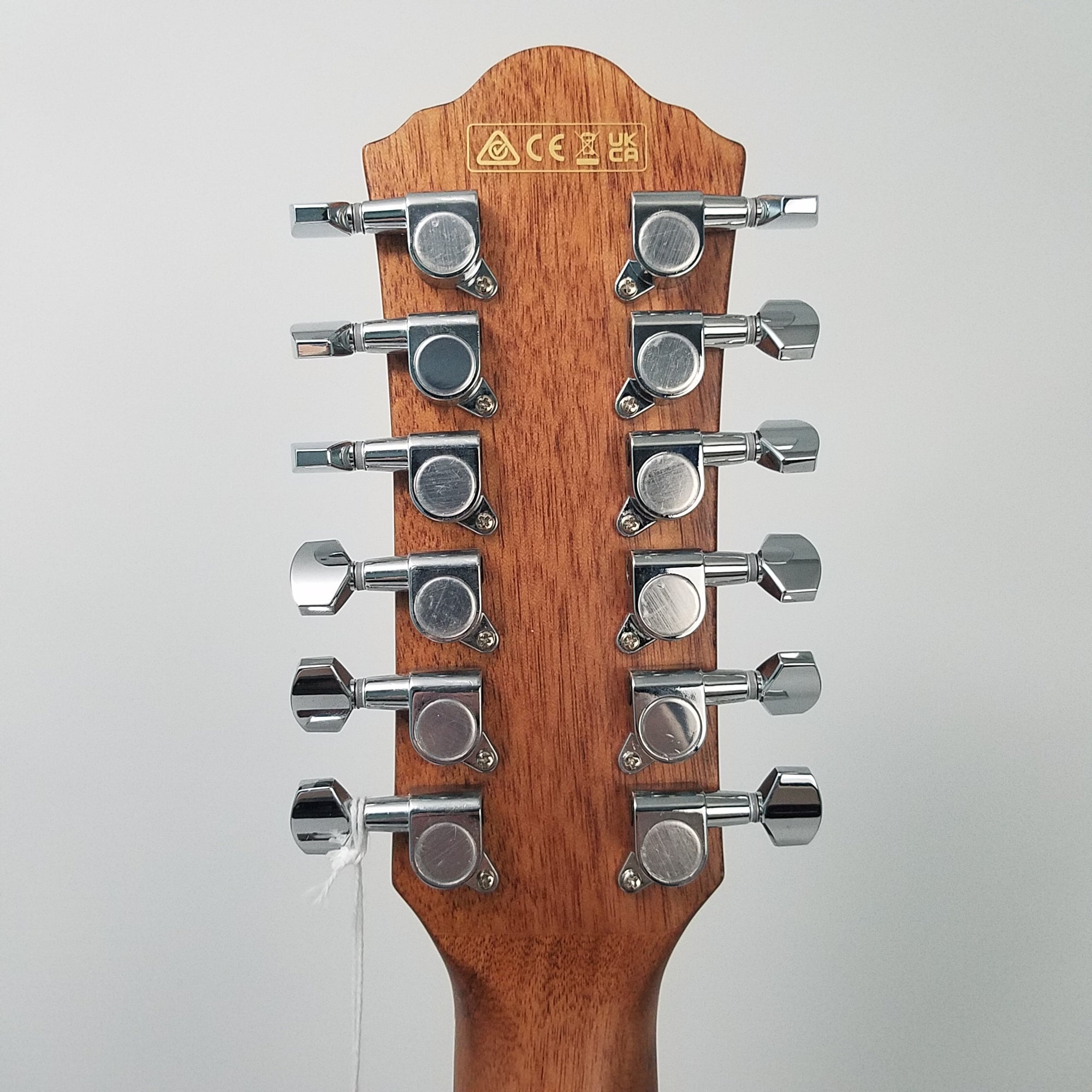 Ibanez AEG5012DVH Acoustic Electric 12-String Guitar - Dark Violin Headstock Back