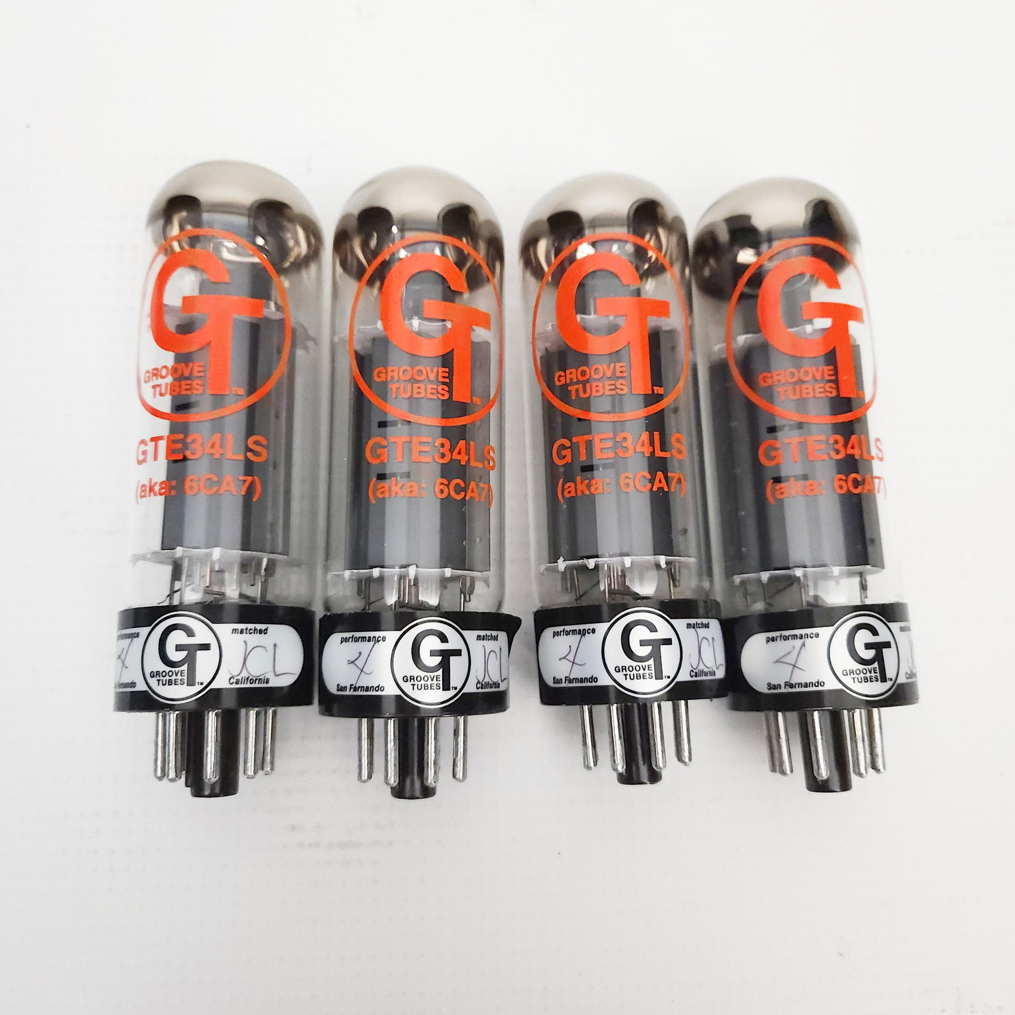 Groove Tubes GTE34LS 6CA7 Vacuum Amp Tubes Quartet