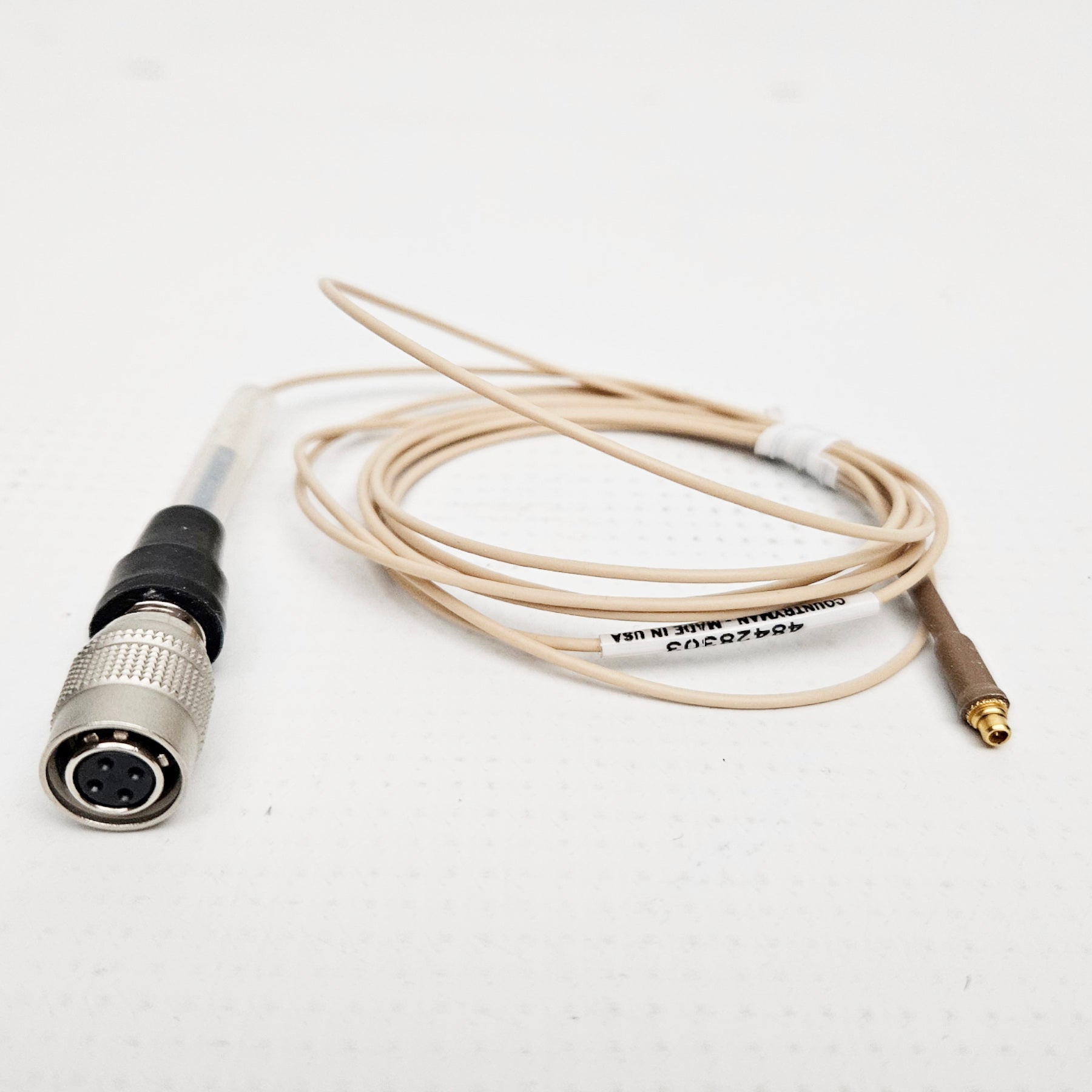 Countryman E6 Earset 1mm Light Beige Audio Technica cW-style Mic Cable-1