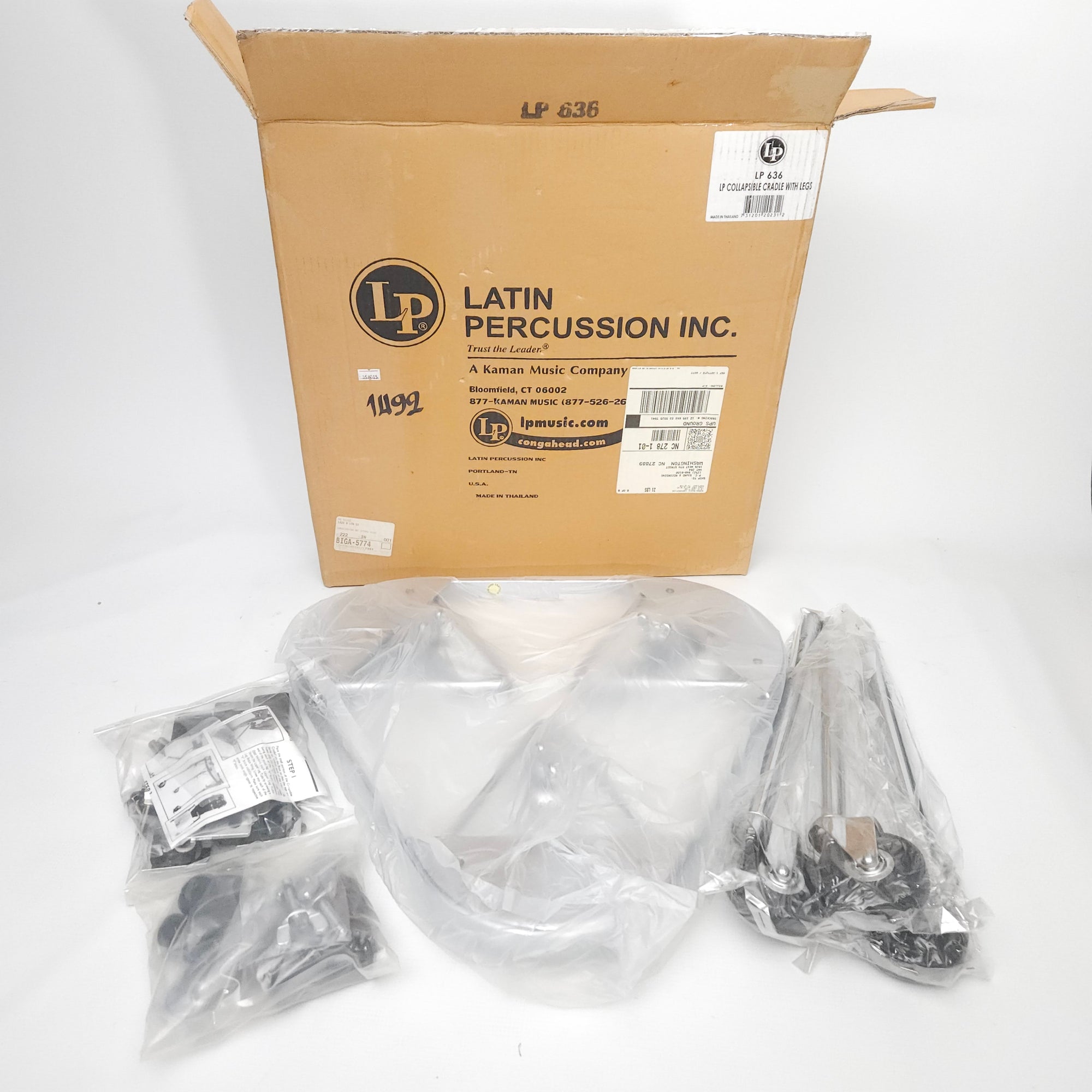 *OPEN BOX* Latin Percussion Collapsible Conga Cradle Stand with Legs & Wheels LP636