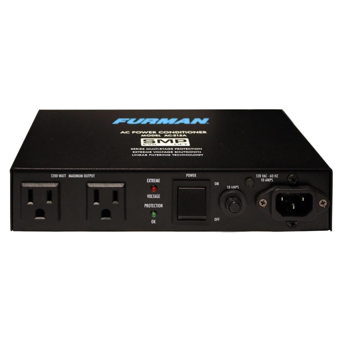 Furman AC-215A-s w/SMP 10A Compact Power Conditioner w/2 Outlets