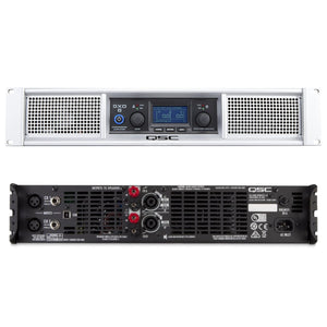 QSC GXD8 800W 2 Channel DSP Power Amp Front & Back
