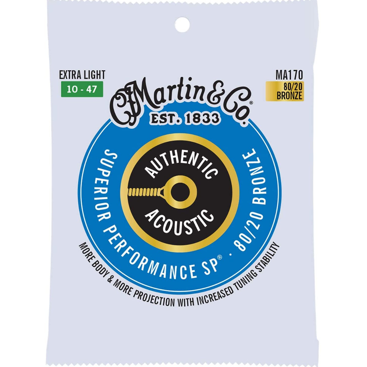 Martin MA170 80/20 Bronze 10-47 Extra Light Acoustic Strings