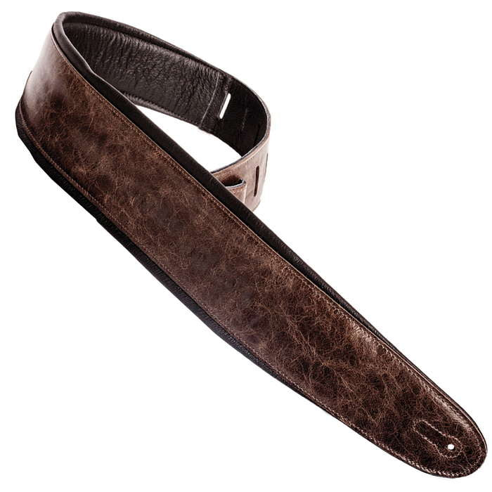 3.5" Henry Heller Padded Leather Guitar Strap - Brown HPAD35-9
