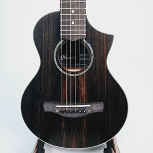 Ibanez Exotic Wood Piccolo Guitar - Dark Brown EWP13DBO Body Front