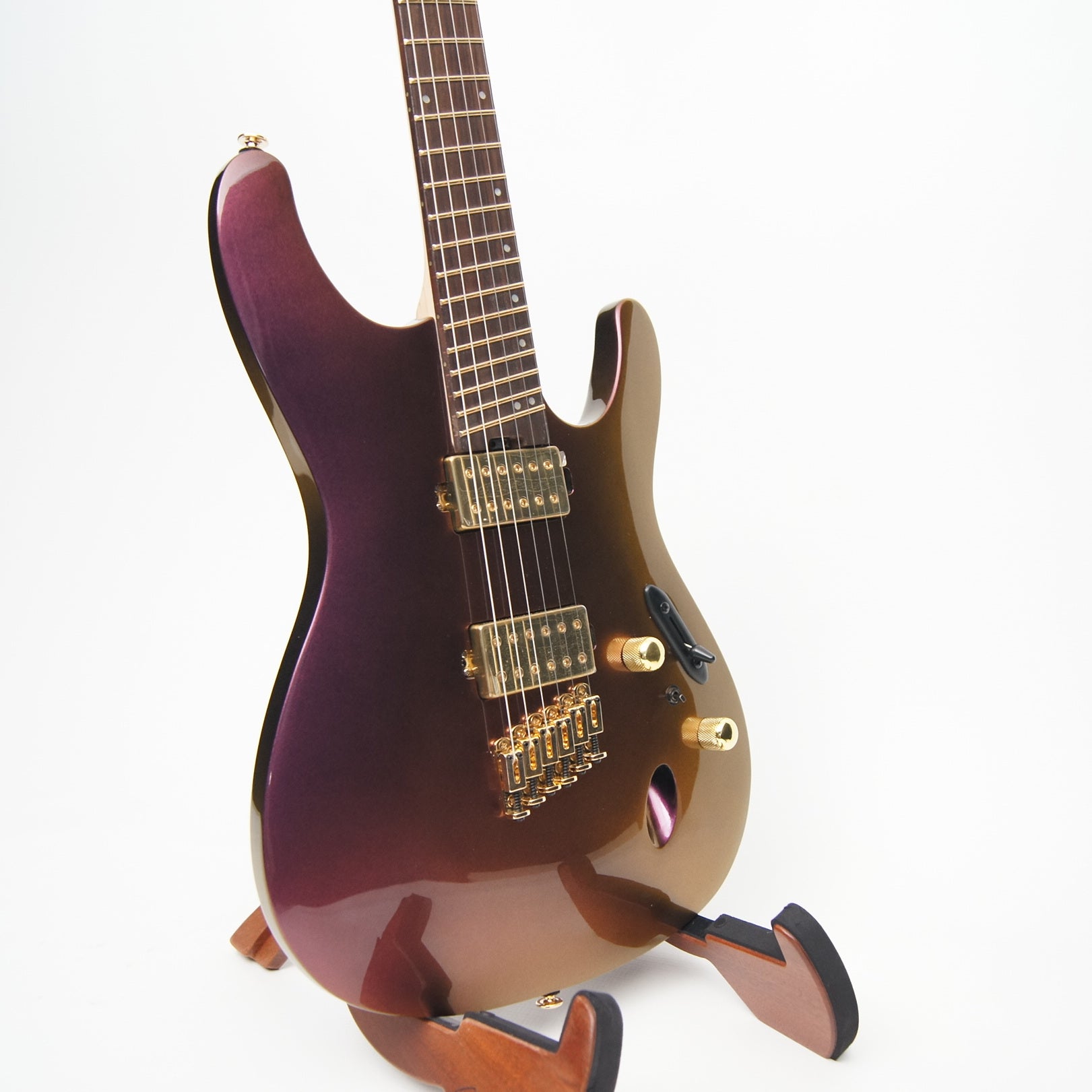 Ibanez SML721RGC Electric Guitar Rose Gold Chameleon- front side