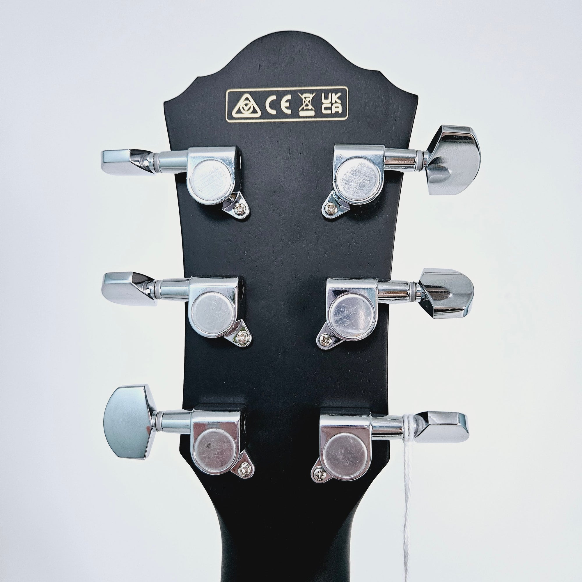 Ibanez Acoustic Electric Guitar - Weathered Black AEG7MHWK Back of Headstock View