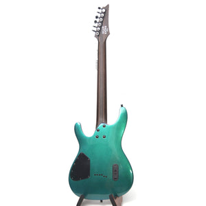 Ibanez S671ALBBCM Axion Label 6-String Electric Blue Chameleon Guitar-back full