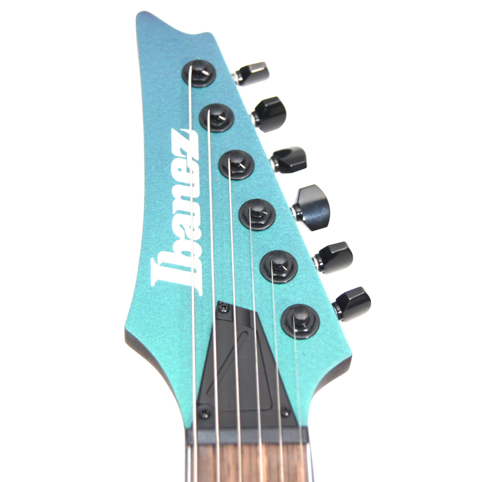 Ibanez S671ALBBCM Axion Label 6-String Electric Blue Chameleon Guitar-headstock