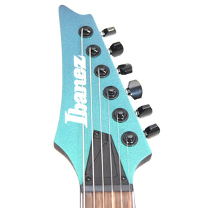 Ibanez S671ALBBCM Axion Label 6-String Electric Blue Chameleon Guitar-headstock