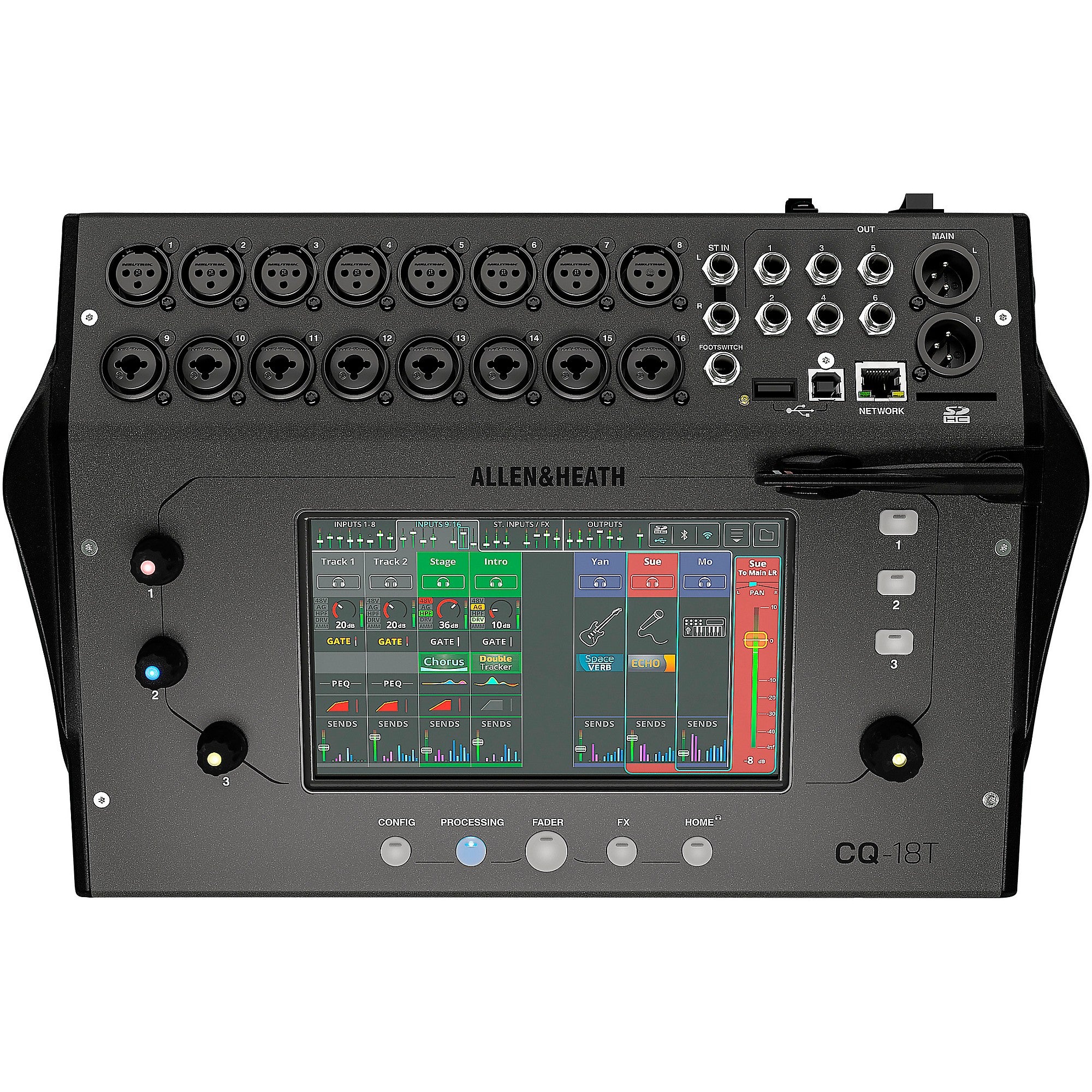 Allen & Heath CQ-18T Digital Mixer top view