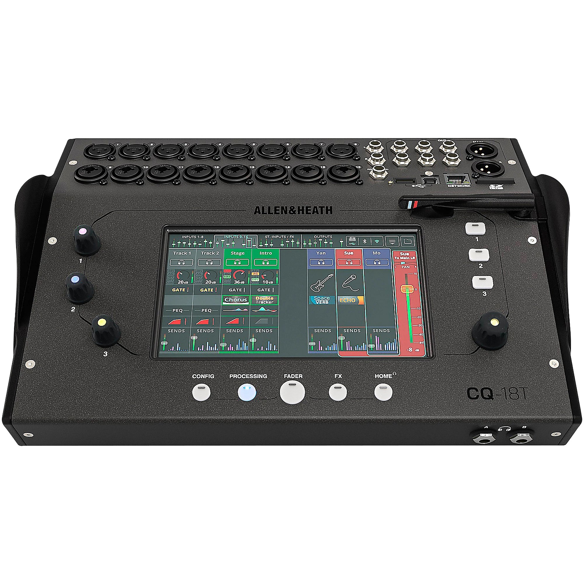 Allen & Heath CQ-18T digital mixer front view