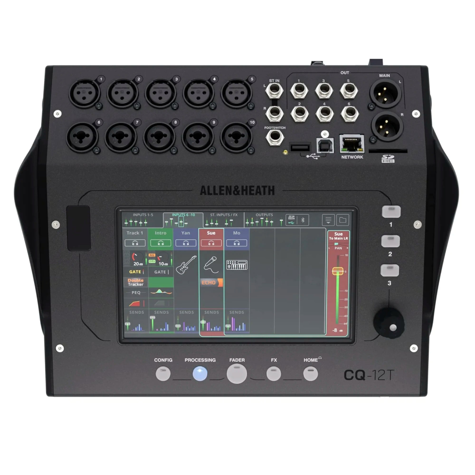 Allen & Heath CQ-12T 10-Channel Digital Mixer top