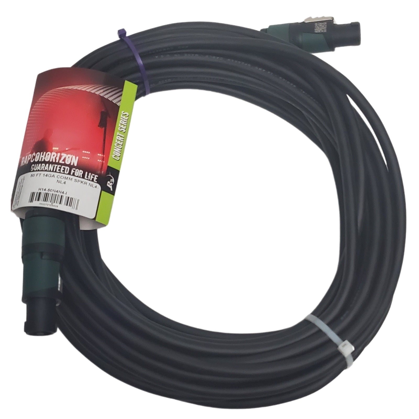 RapcoHorizon 50ft 14ga N4 to N4 (NL4FXX-W-S) Commercial Speaker H14-50n4n4