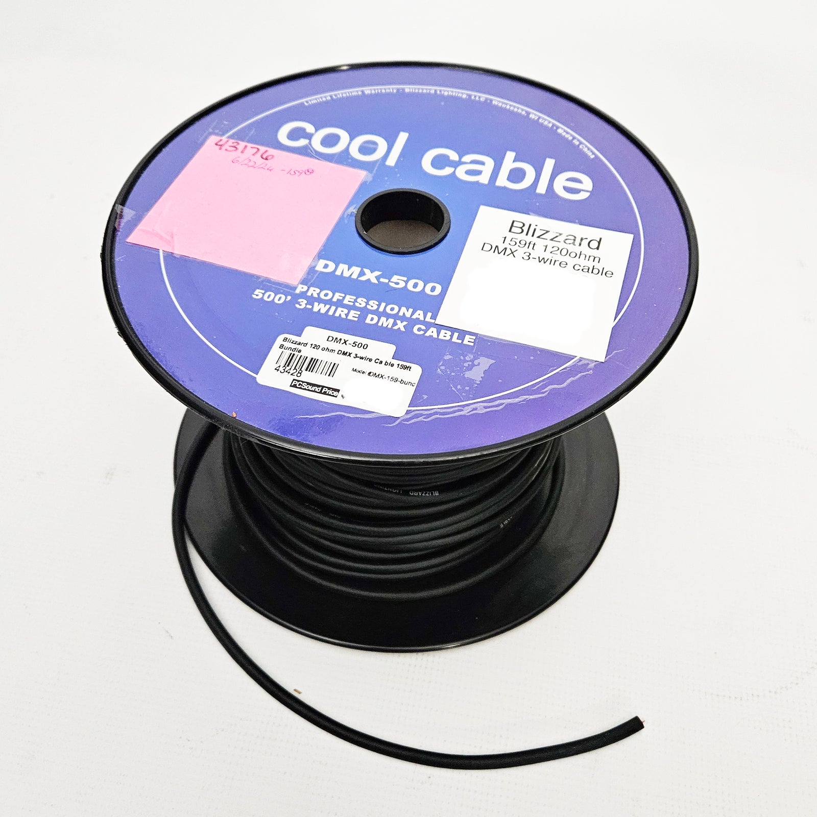 Blizzard Cool Cable Professional 3-Wire DMX 159-foot Spool