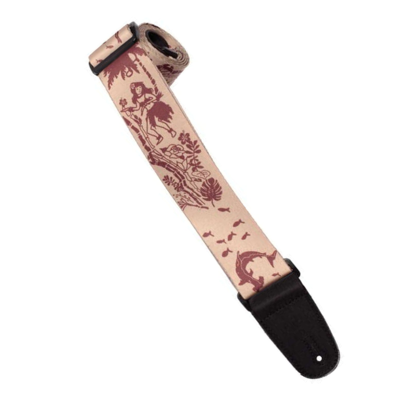 2" Henry Heller Hawaiian Ocean Sublimation Poly Guitar Strap