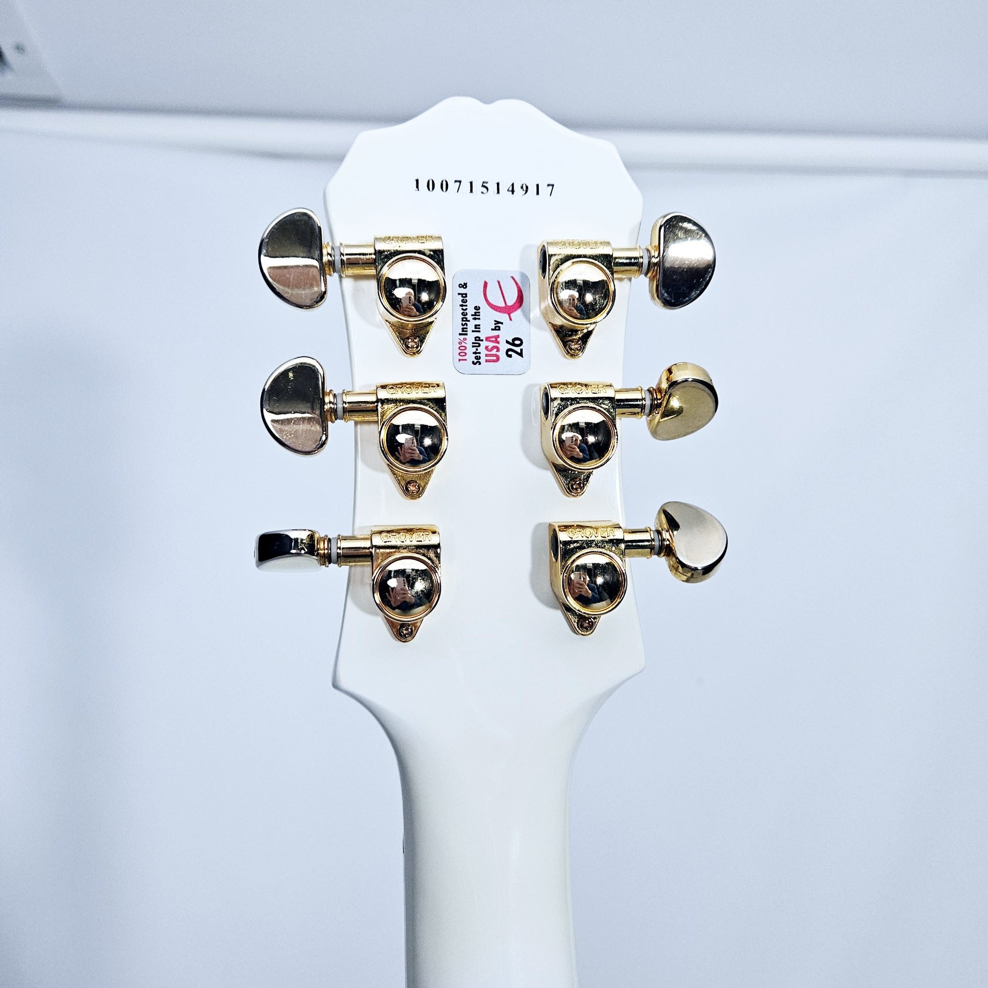 Used Epiphone Les Paul Custom Guitar Back Headstock
