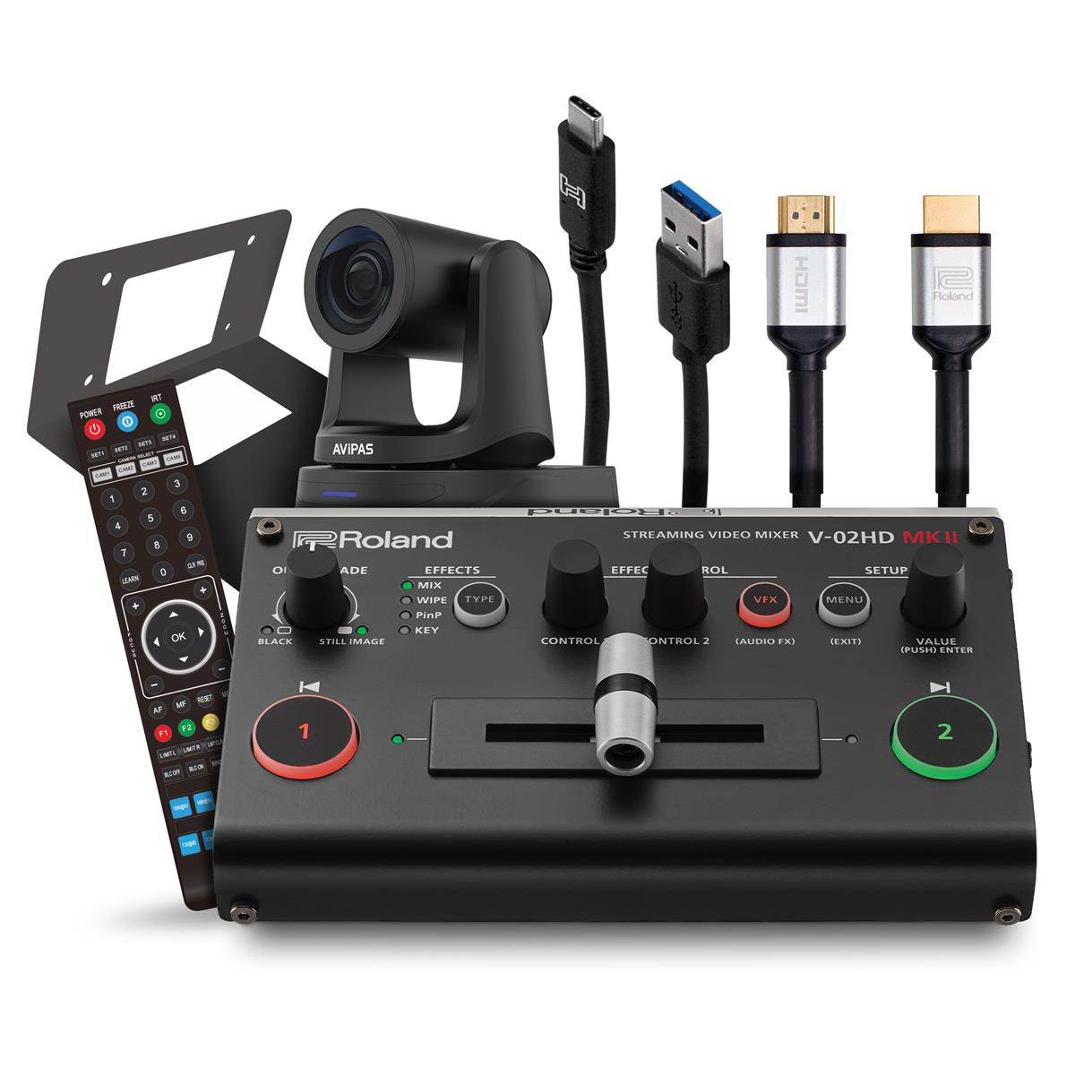 Roland PTZ-1G-V02 PTZ Camera & Video Mixer Streaming Bundle - PC
