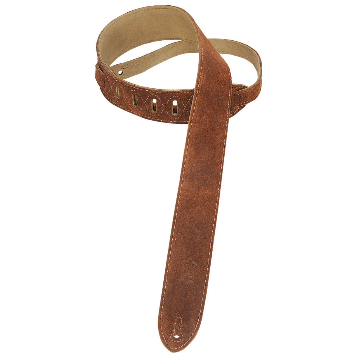 Levy's MS12-BRN 2" Brown Suede Leather Strap