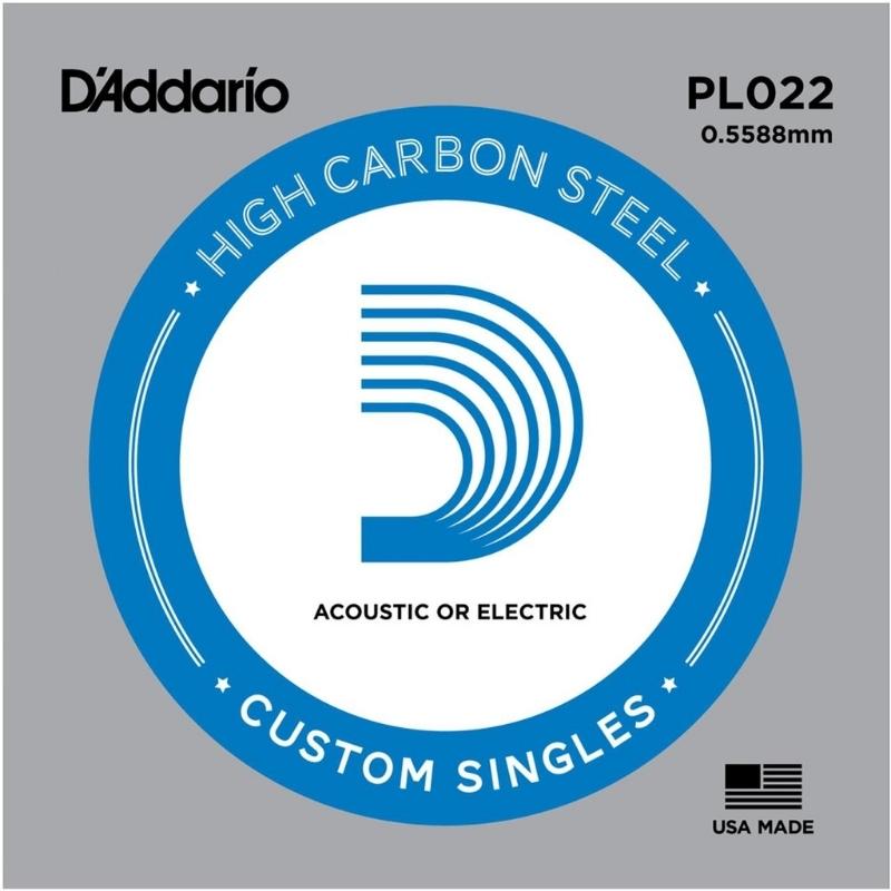 D'Addario PL022 Plain Steel Single Guitar String .022