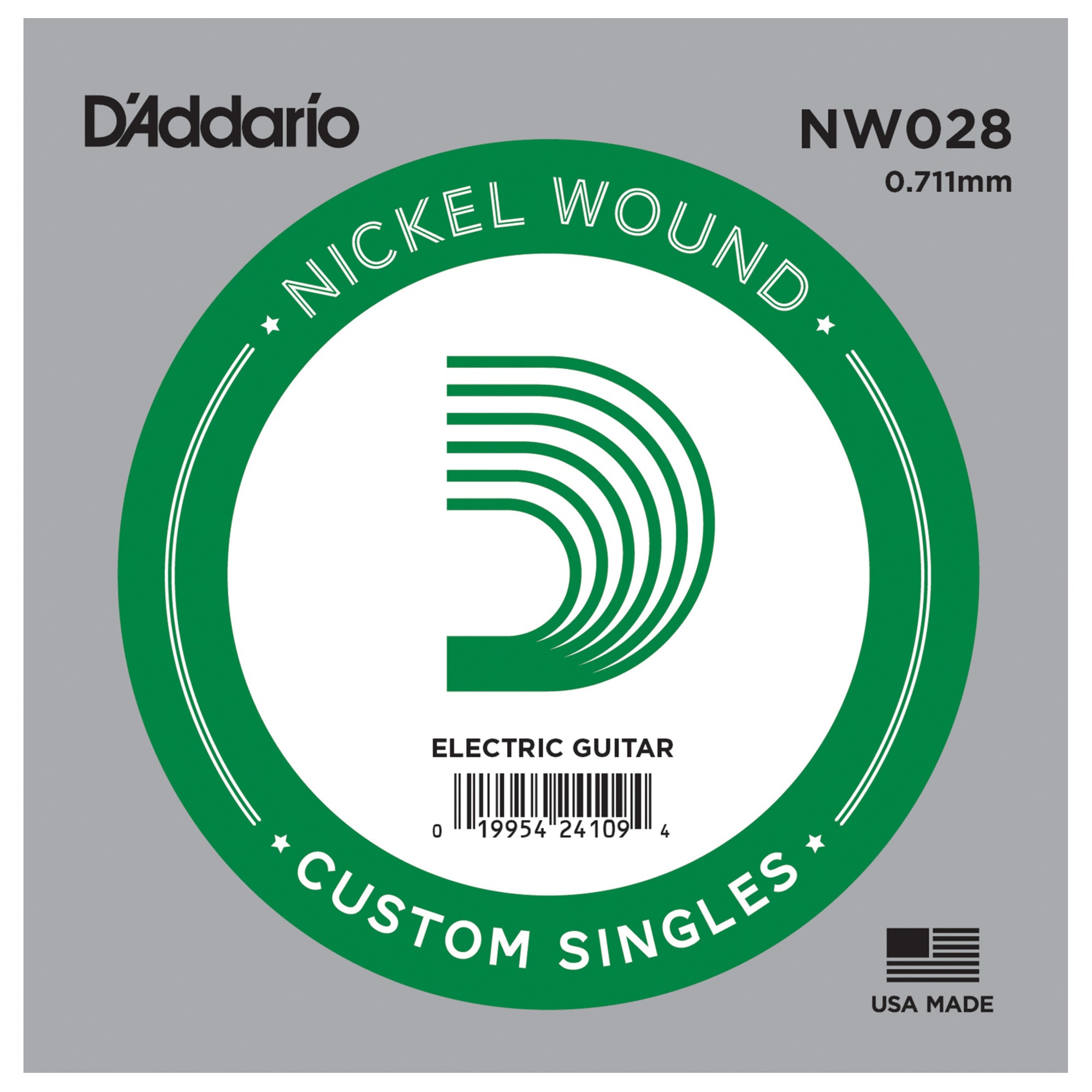 D'Addario NW028 Nickel Wound Single Guitar String .028