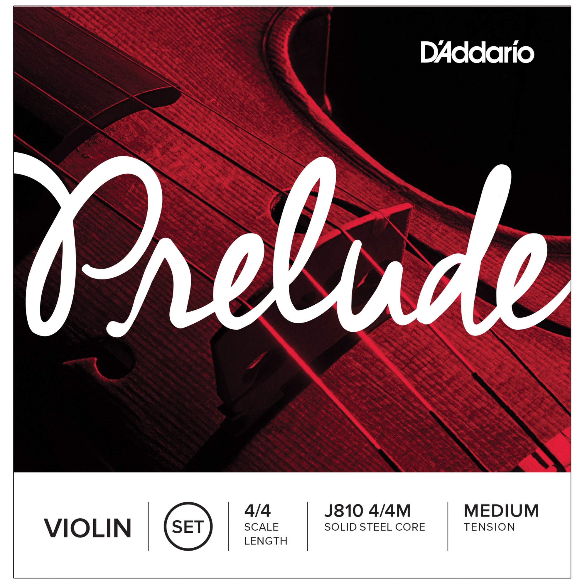 D'Addario J810 4/4M Prelude 4/4 Full Violin Medium Strings Set J810