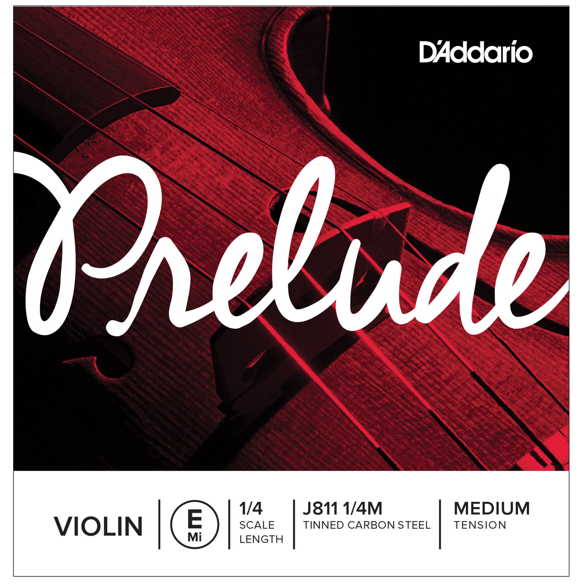 D'Addario J811 1/4M Prelude 1/4 E Violin Single String Medium J811
