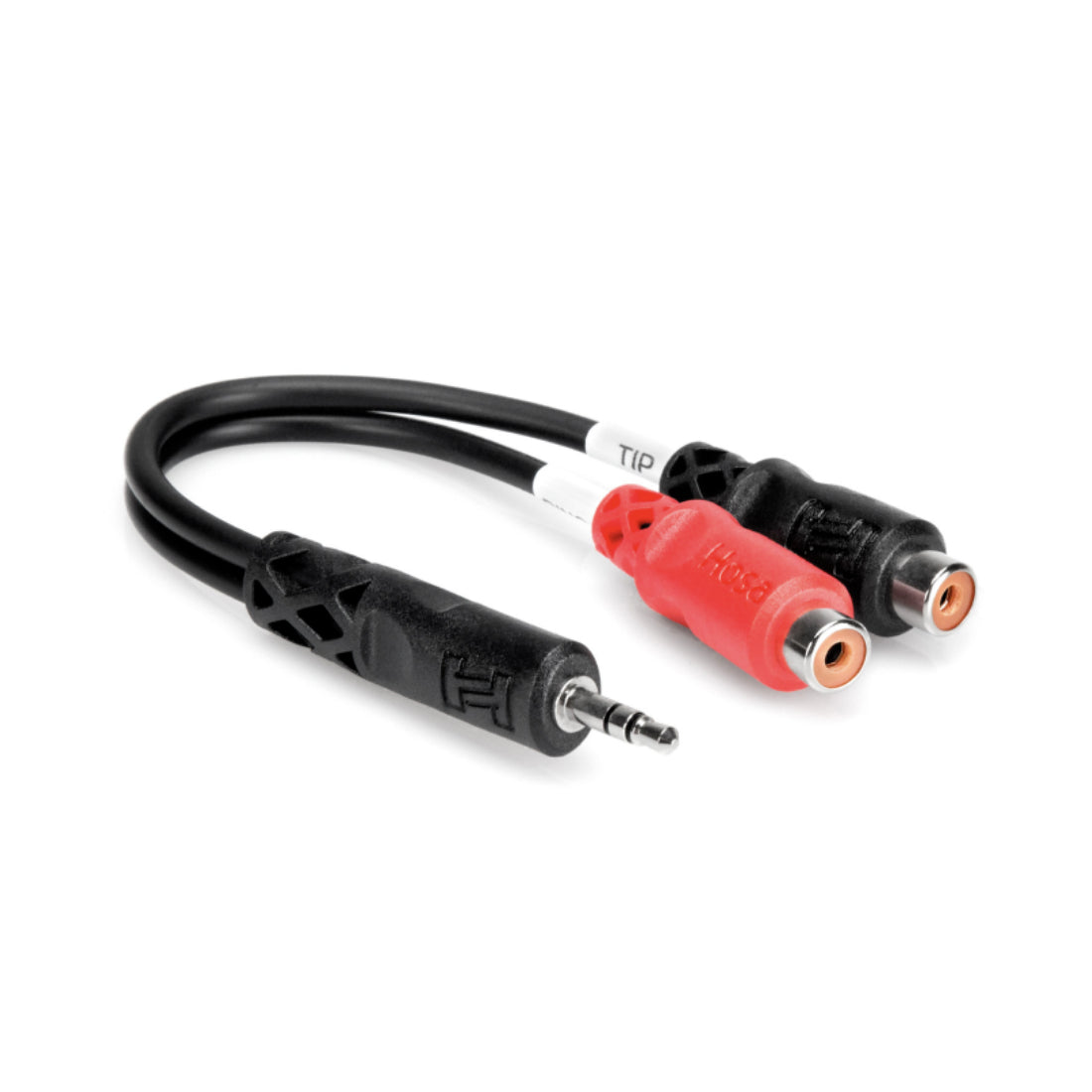 Hosa YRA-154 6in Stereo Breakout Cable - 3.5mm TRS M to Dual RCA