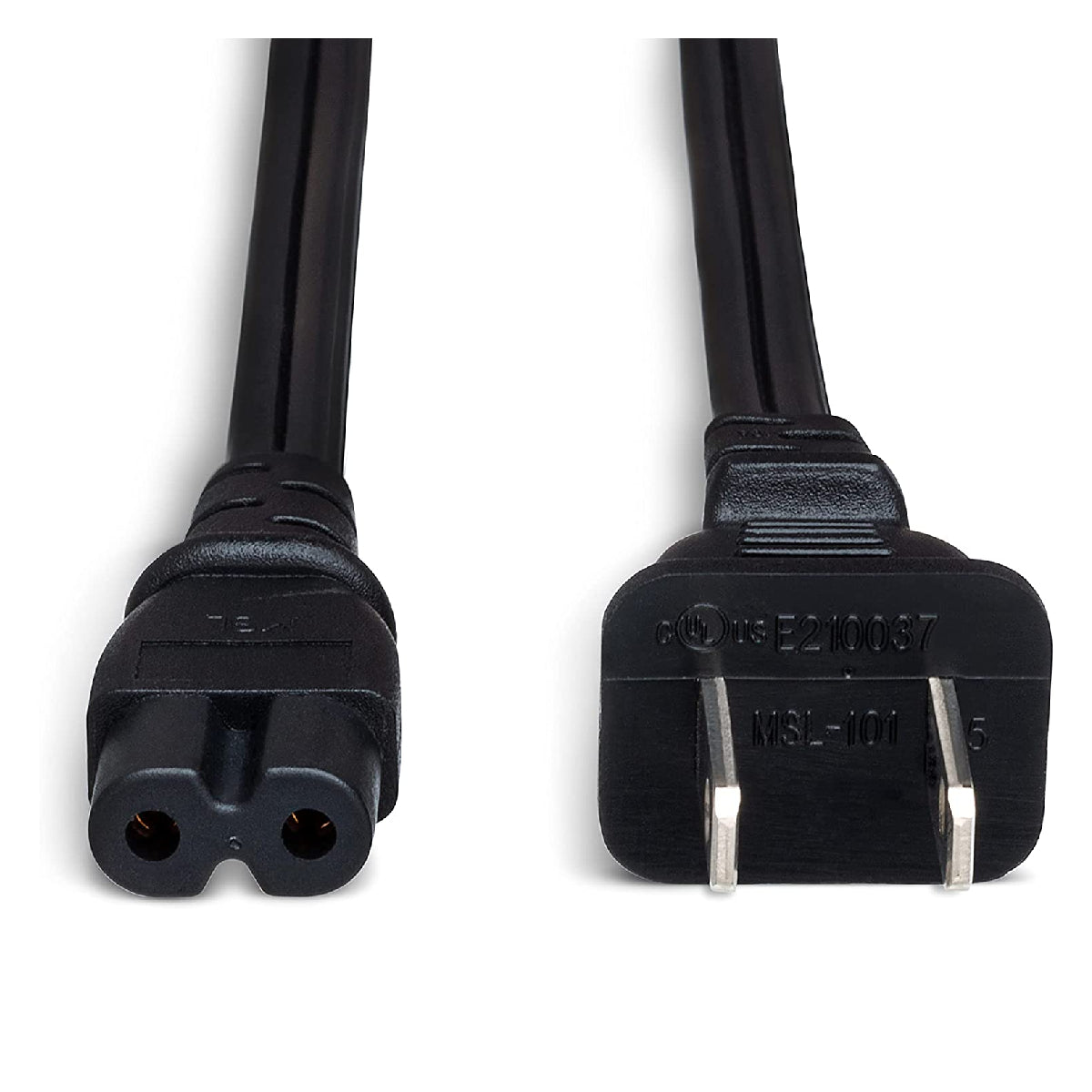 Hosa 8ft Nema 1-15P to IEC C7 Power Cord  PWP-426 Connector Tops