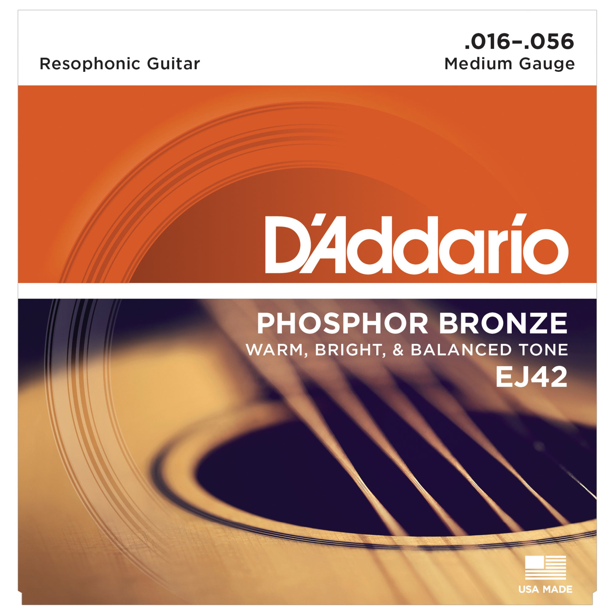 D'Addario EJ42 16-56 Phosphor Bronze Resophonic Strings