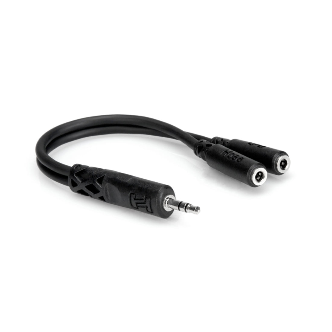 Hosa YMM-232 6in Y Cable - 3.5mm TRS M to Dual 3.5mm TRS