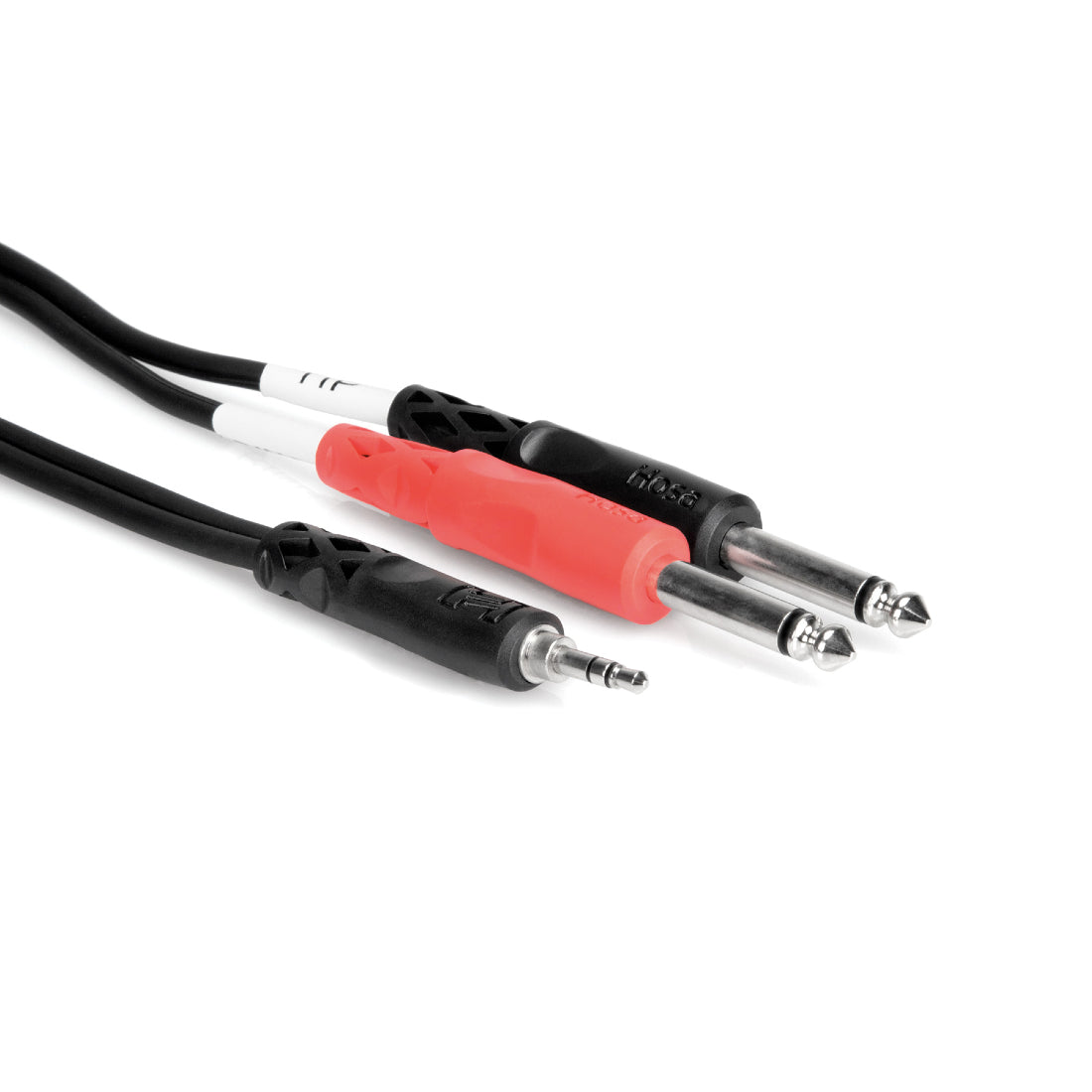 Hosa CMP-153 3ft Stereo Breakout Cable - 3.5mm TRS to Dual 1/4 TS