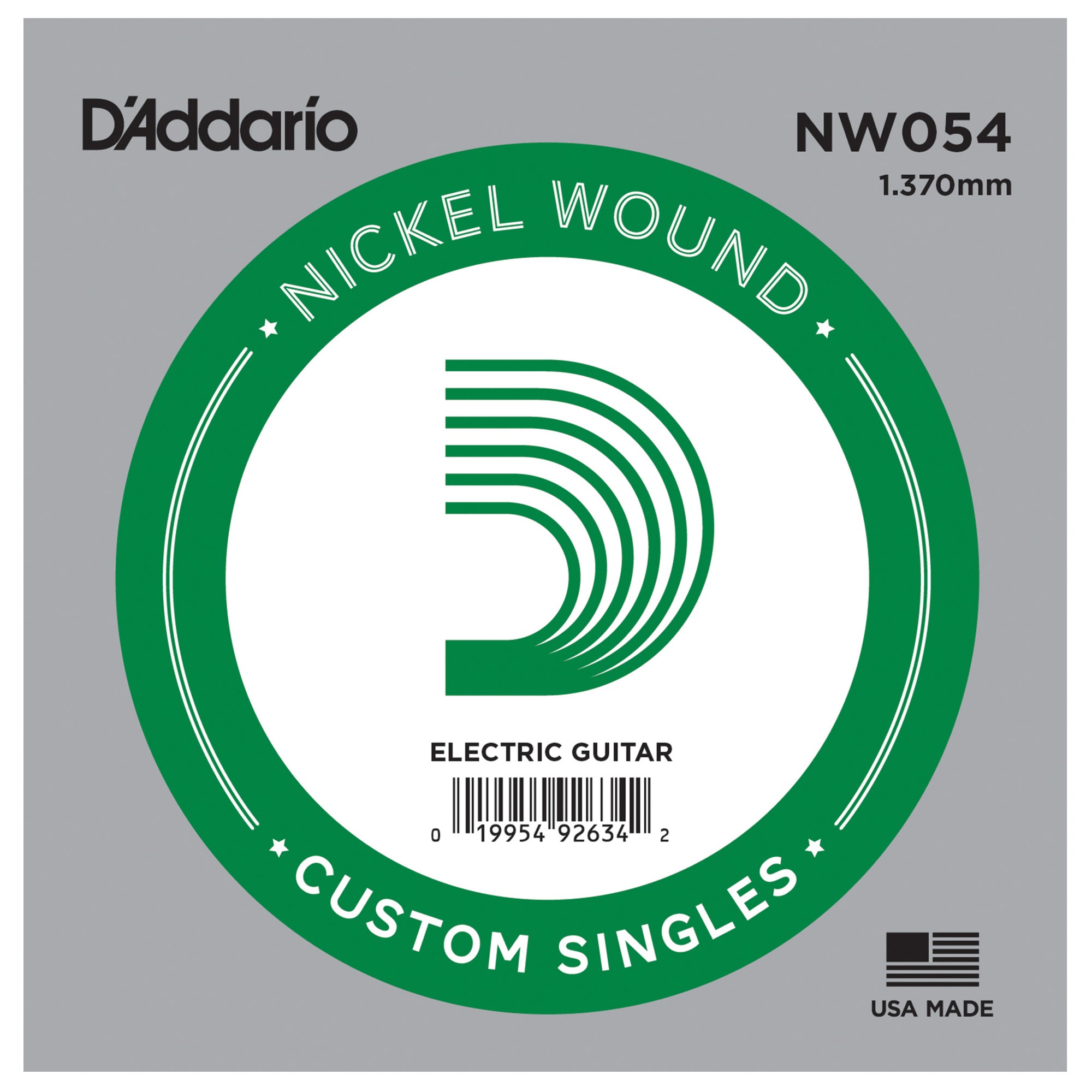 D'Addario NW054 Nickel Wound Single Guitar String .054