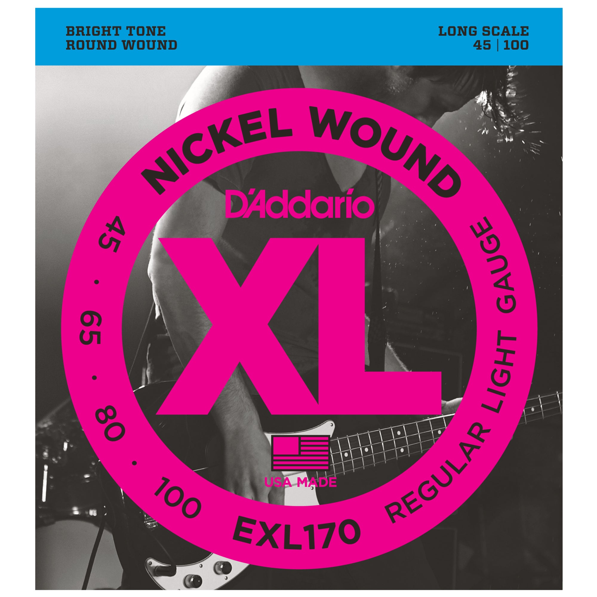 D'Addario EXL170 45-100 Long Scale Nickel Bass Guitar Strings