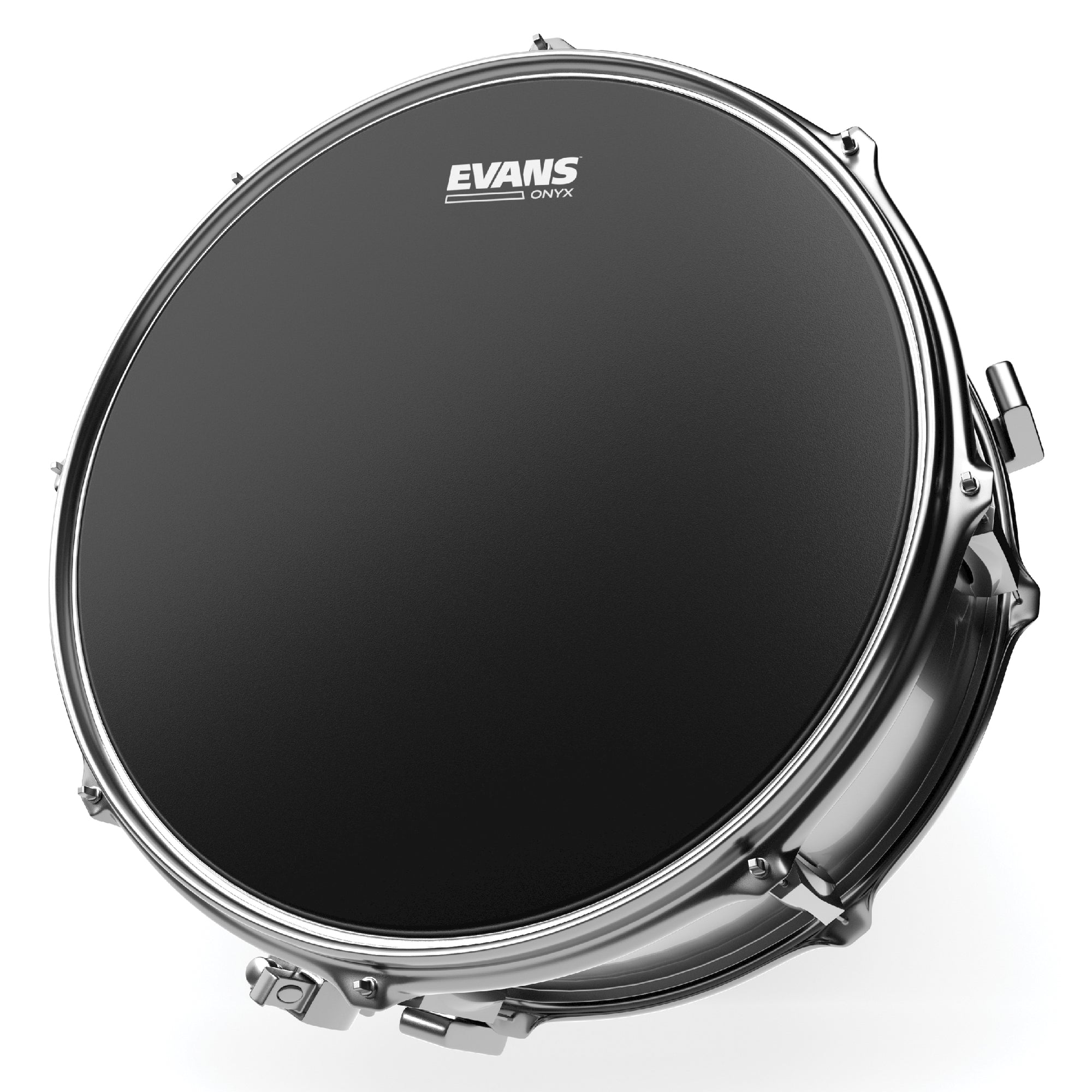 Evans B10ONX2 10" Onyx Coated 2-ply Drumhead B10ONX2 on Snare