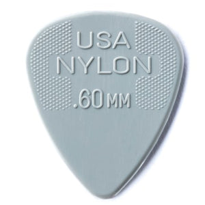 Dunlop 44p60 Nylon Standard .60 Light Gray Guitar Picks - 12 PACK