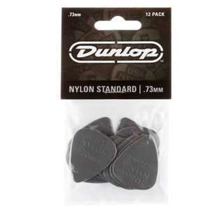 Dunlop 44p73 Nylon Standard .73 Gray Guitar Picks - 12 PACK