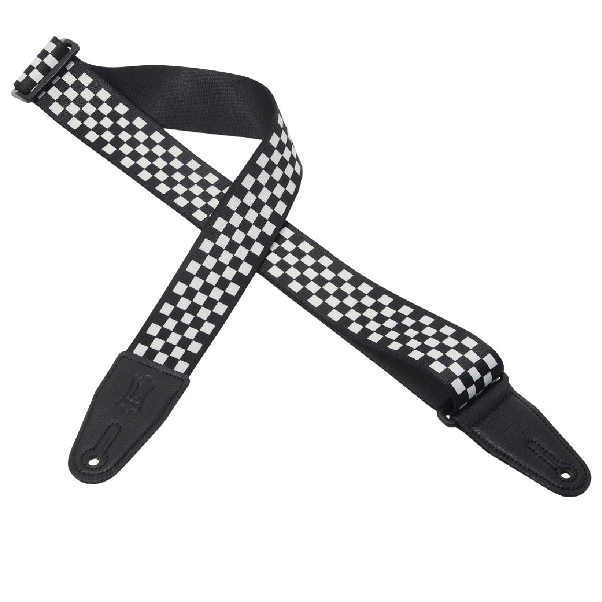 Levy's MP-28 2" Poly Checkered Black White Strap