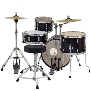 Pearl RS584C/C 4-Piece Roadshow Complete Drum Set with Cymbals - Jet Black Back