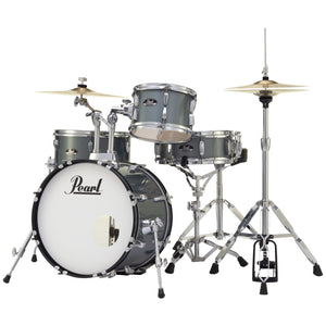 Pearl RS584C/C 4-Piece Roadshow Complete Drum Set with Cymbals - Charcoal Metallic Front