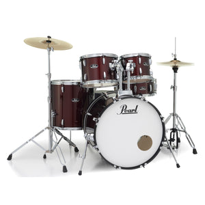Pearl RS525SC/C 5-Piece Roadshow Complete Drum Set with Cymbals - Red Wine Front