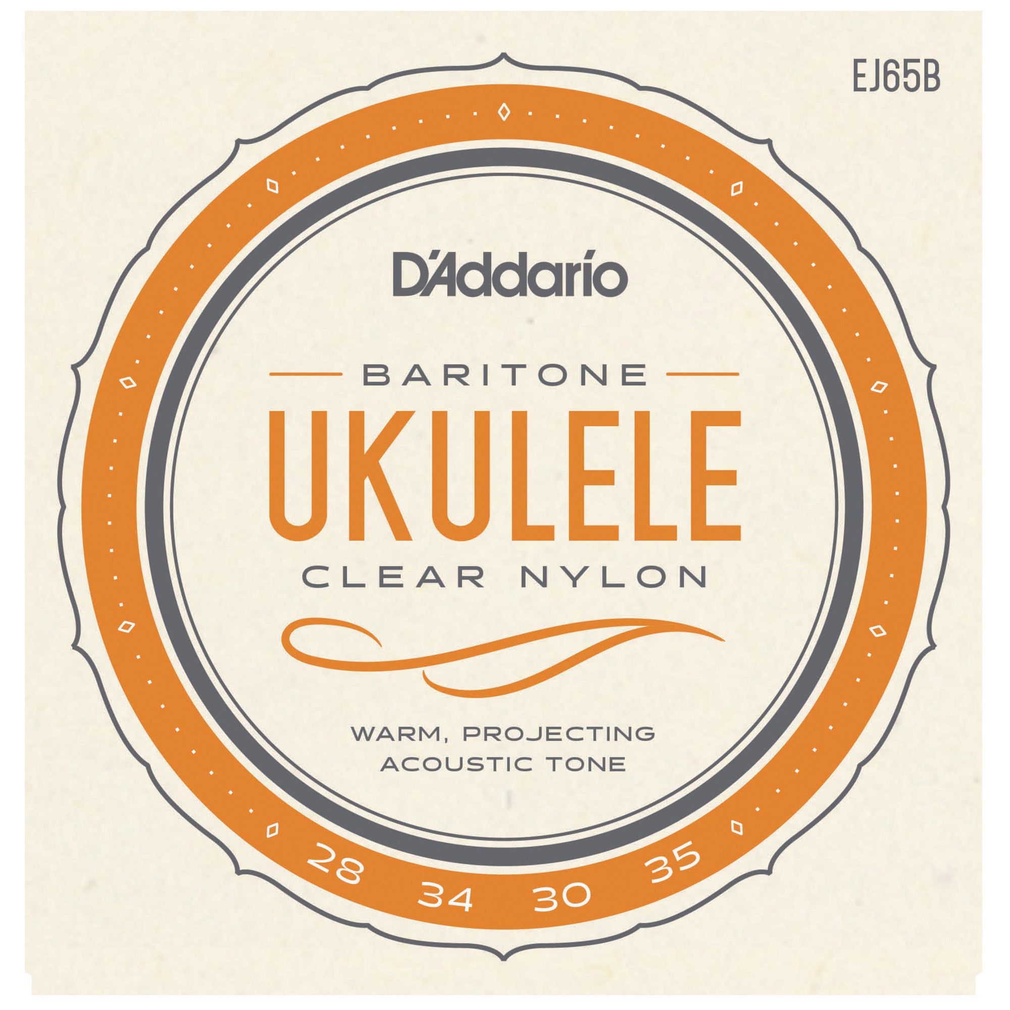 D'Addario EJ65B Baritone Ukulele Nylon Strings