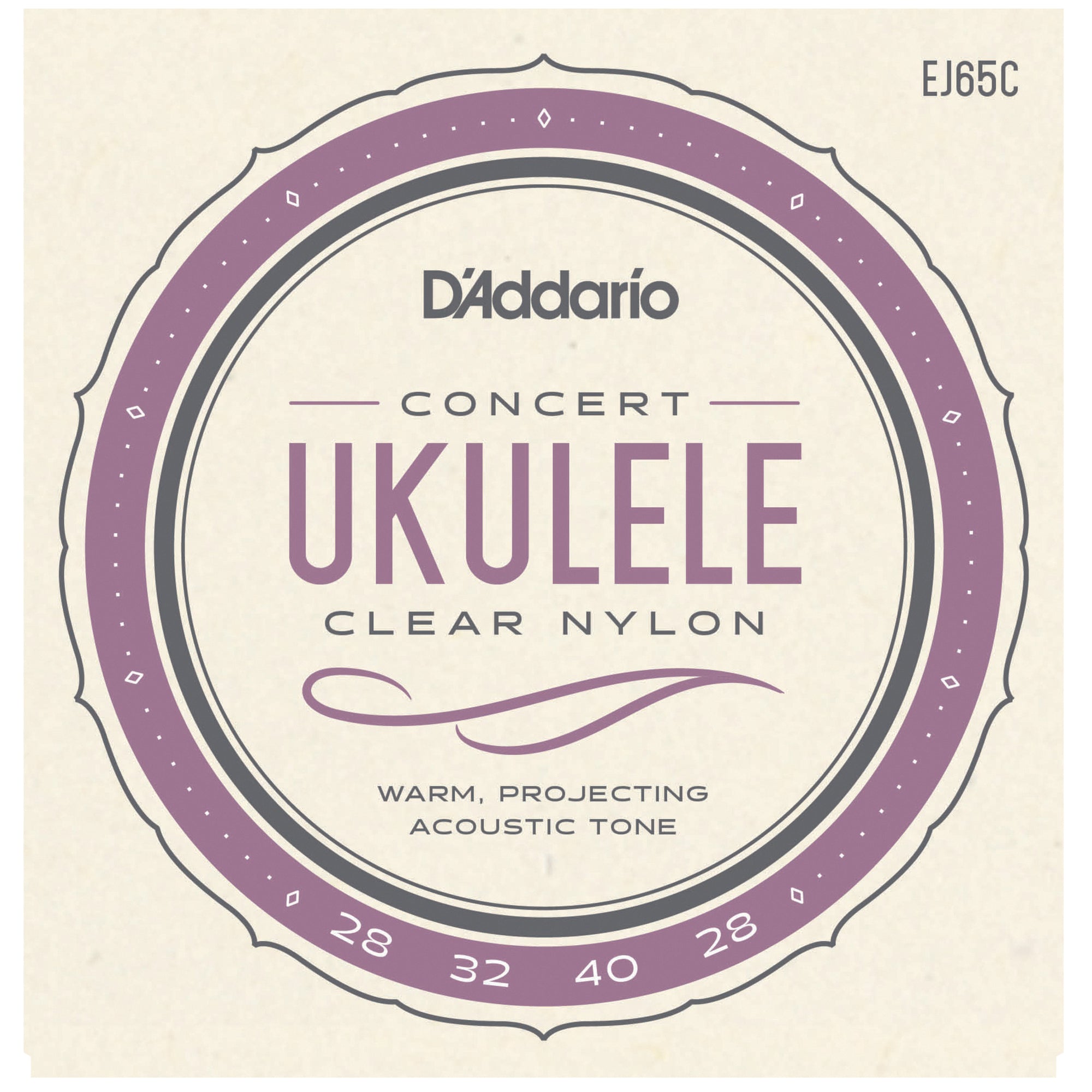 D'Addario EJ65C Concert Ukulele Nylon Strings