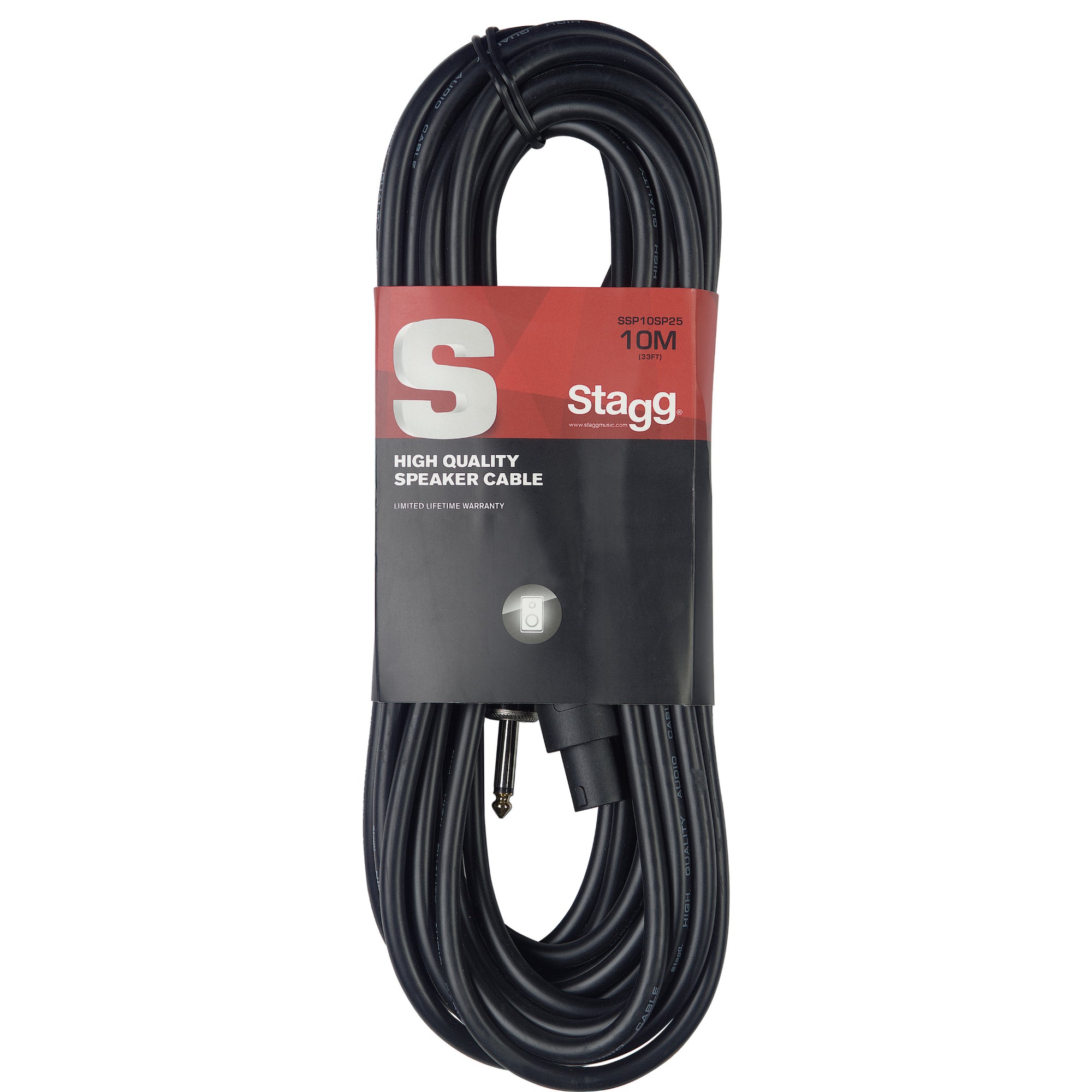 Stagg SSP10SP25 33ft Jumbo 1/4" to speakON Speaker Cable SSP10SP25
