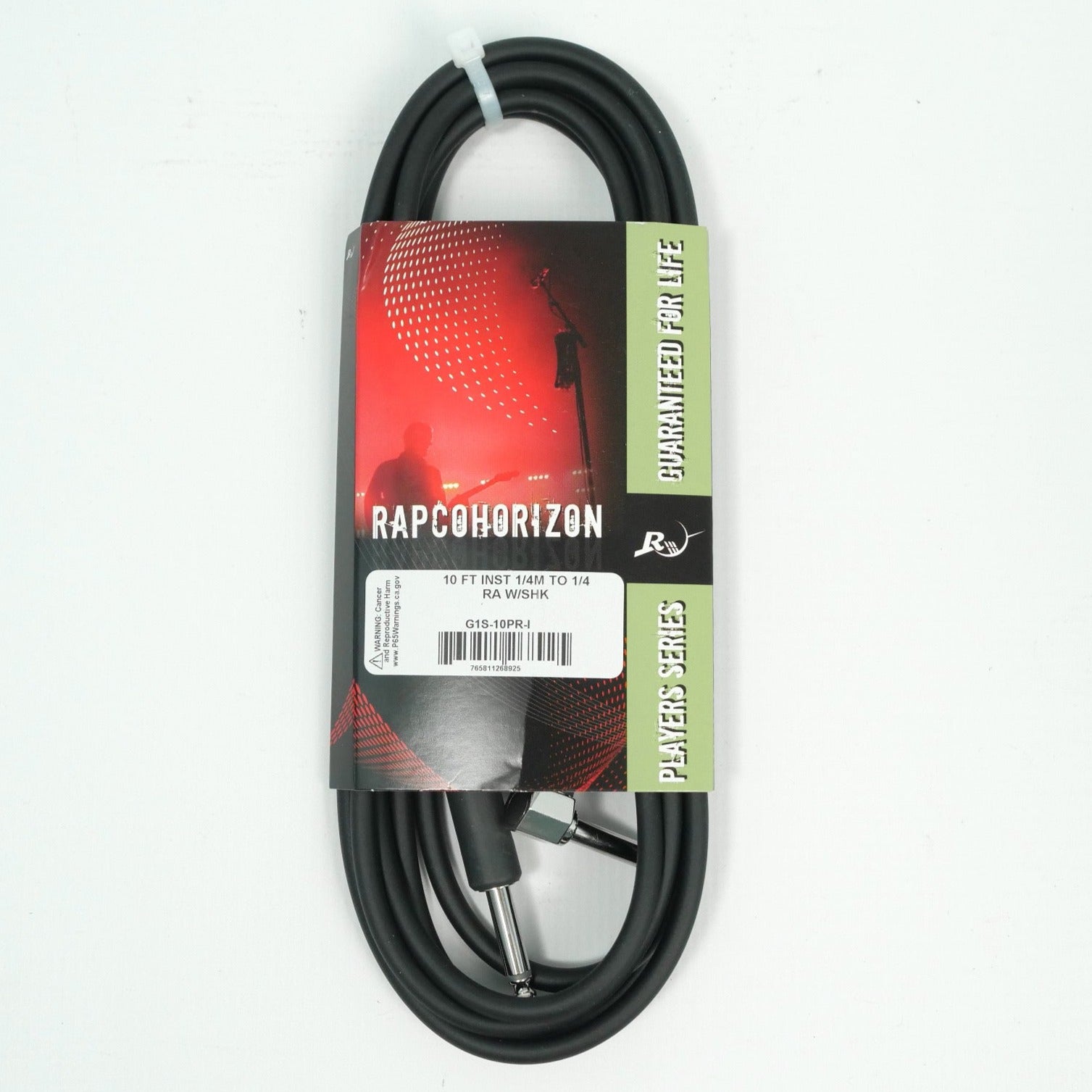 RapcoHorizon G1S-10PR 10ft 1/4" RA Instrument Cable G1S-10PR-I