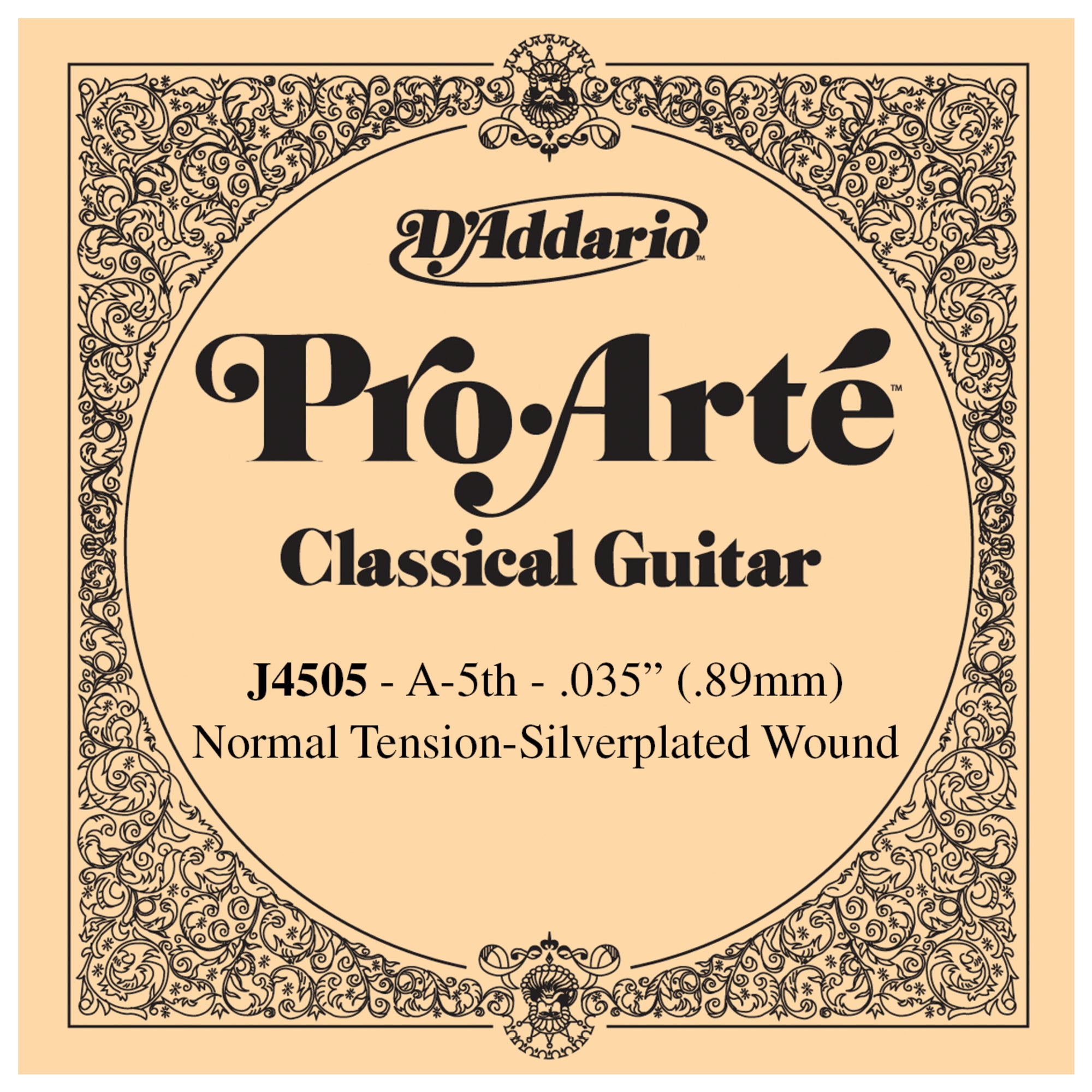 D'Addario J4505 Pro Arte 5th Silver Wound Single Guitar String .035 J4505
